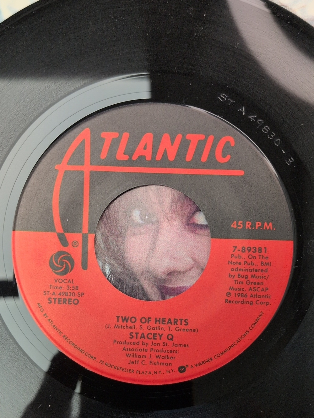Two of Hearts by Stacey Q 45 Record